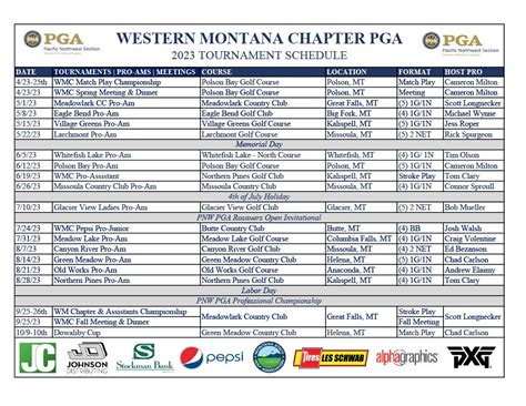 pga tour schedule 2023 fall schedule